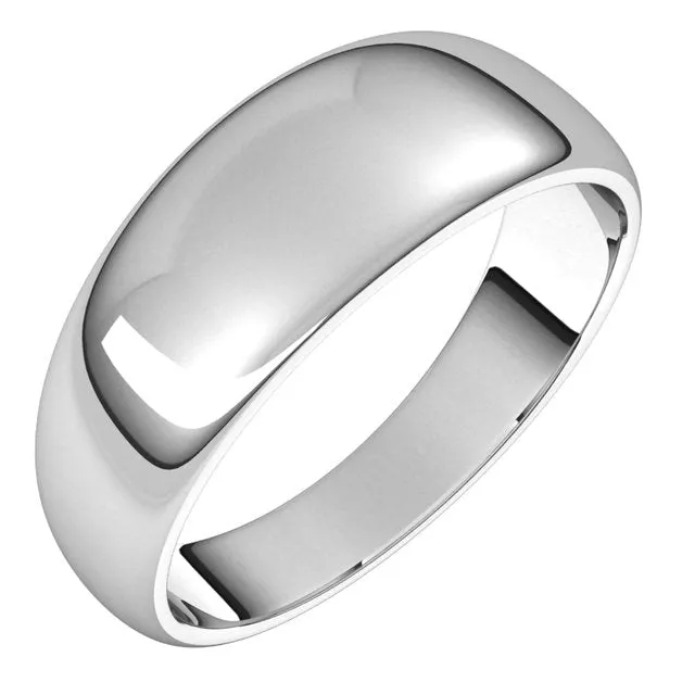 Sterling Silver 7 mm Half Round Tapered Wedding Band TreasureFineJewelers Rings Sterling Silver 7 mm Half Round Tapered Wedding Band TreasureFineJewelers Rings