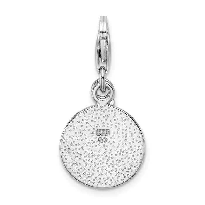 Sterling Silver Amore La Vita Rhodiumplated Polished PEACE Charm TreasureFineJewelers Rings