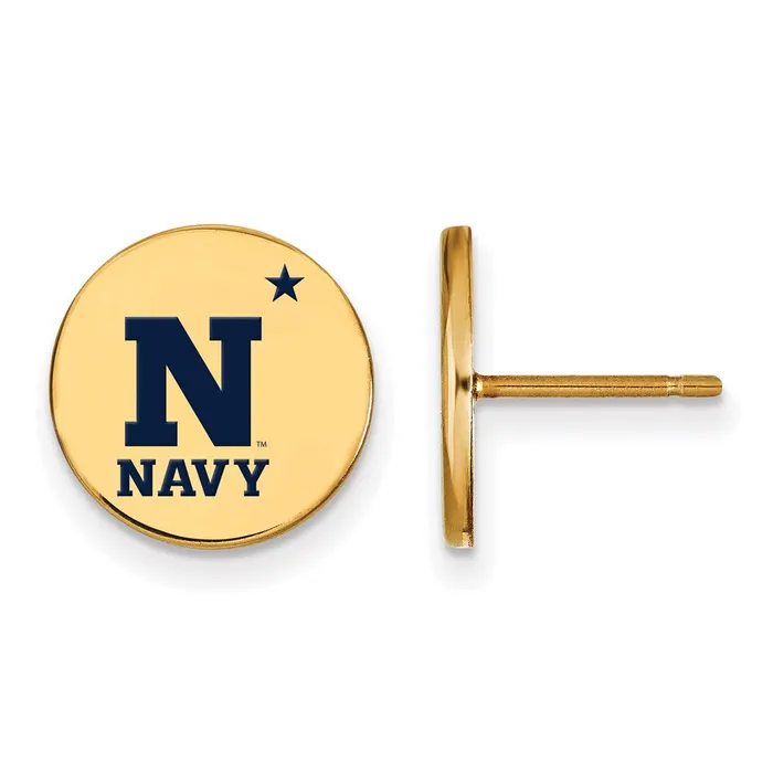 Sterling Silver Goldplated US Naval Academy Small Enameled Disc Post Earrings TreasureFineJewelers Earrings Sterling Silver Goldplated US Naval Academy Small Enameled Disc Post Earrings TreasureFineJewelers Earrings