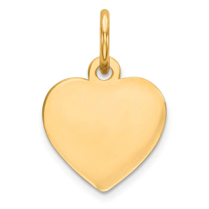 Sterling Silver GP Engraveable Heart Polished Disc Charm TreasureFineJewelers Rings Sterling Silver GP Engraveable Heart Polished Disc Charm TreasureFineJewelers Rings