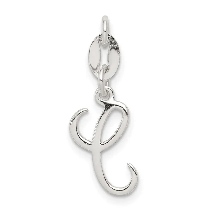 Sterling Silver Letter C Initial Charm TreasureFineJewelers Necklaces