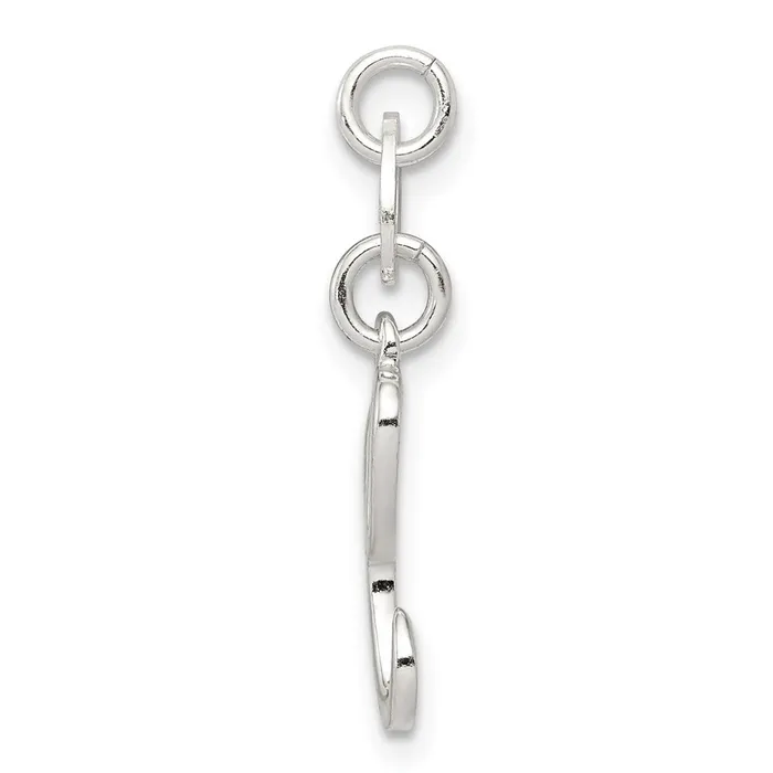 Sterling Silver Letter C Initial Charm TreasureFineJewelers Necklaces