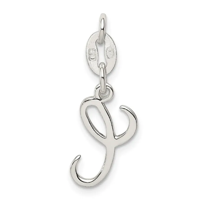 Sterling Silver Letter C Initial Charm TreasureFineJewelers Necklaces
