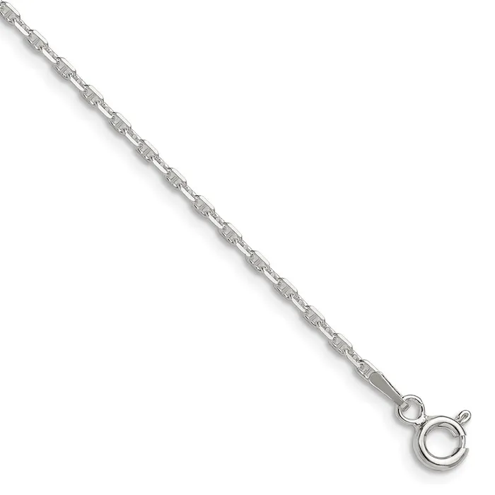 Sterling Silver Polished and DC 175mm Marine Link Chain TreasureFineJewelers Necklaces Sterling Silver Polished and DC 175mm Marine Link Chain TreasureFineJewelers Necklaces
