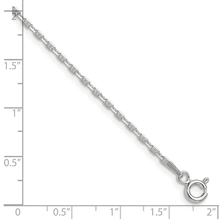Sterling Silver Polished and DC 175mm Marine Link Chain TreasureFineJewelers Necklaces