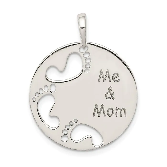 Sterling Silver Polished Me Mom Pendant TreasureFineJewelers Necklaces