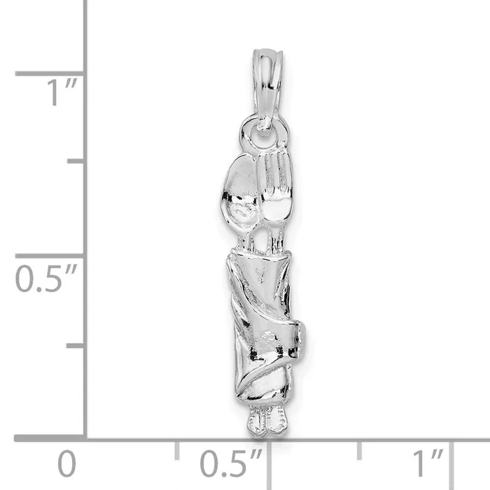 Sterling Silver Polished Spoon and Fork Rolled in Napkin Pendant TreasureFineJewelers Necklaces