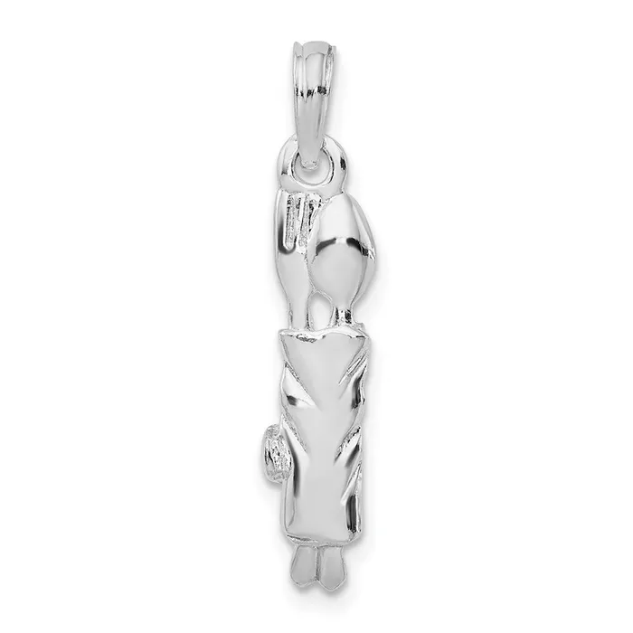 Sterling Silver Polished Spoon and Fork Rolled in Napkin Pendant TreasureFineJewelers Necklaces