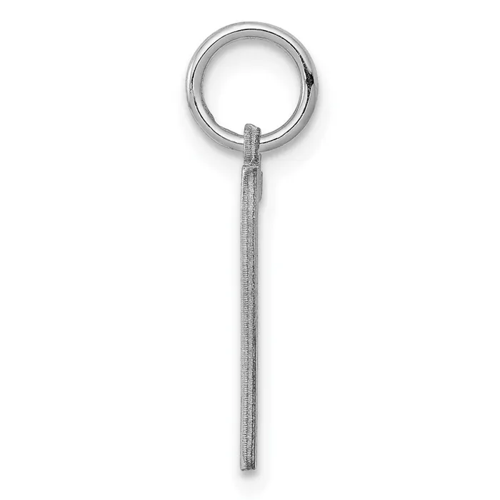 Sterling SilverRhodiumplated Elongated Polished Number 7 Charm TreasureFineJewelers Rings