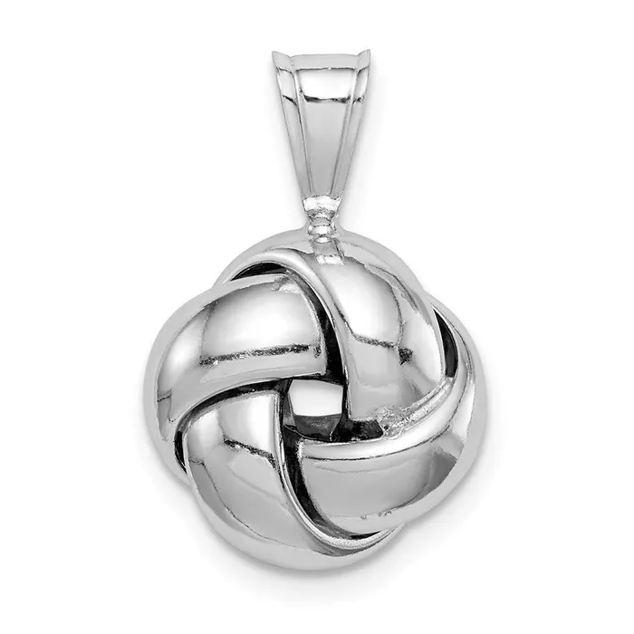 Sterling Silver Rhodiumplated Polished Love Knot Pendant TreasureFineJewelers Necklaces Sterling Silver Rhodiumplated Polished Love Knot Pendant TreasureFineJewelers Necklaces