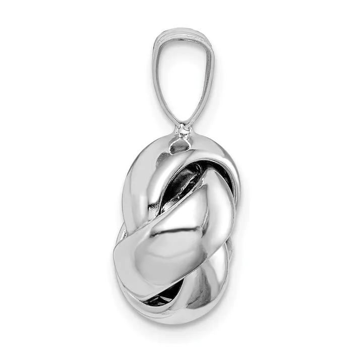 Sterling Silver Rhodiumplated Polished Love Knot Pendant TreasureFineJewelers Necklaces