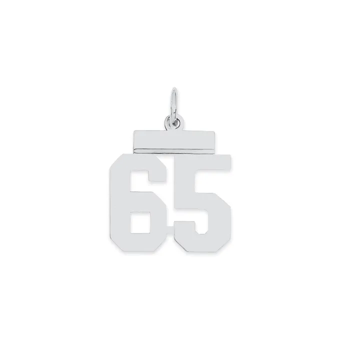 Sterling SilverRhodiumplated Polished Number 65 Charm TreasureFineJewelers Rings Sterling SilverRhodiumplated Polished Number 65 Charm TreasureFineJewelers Rings