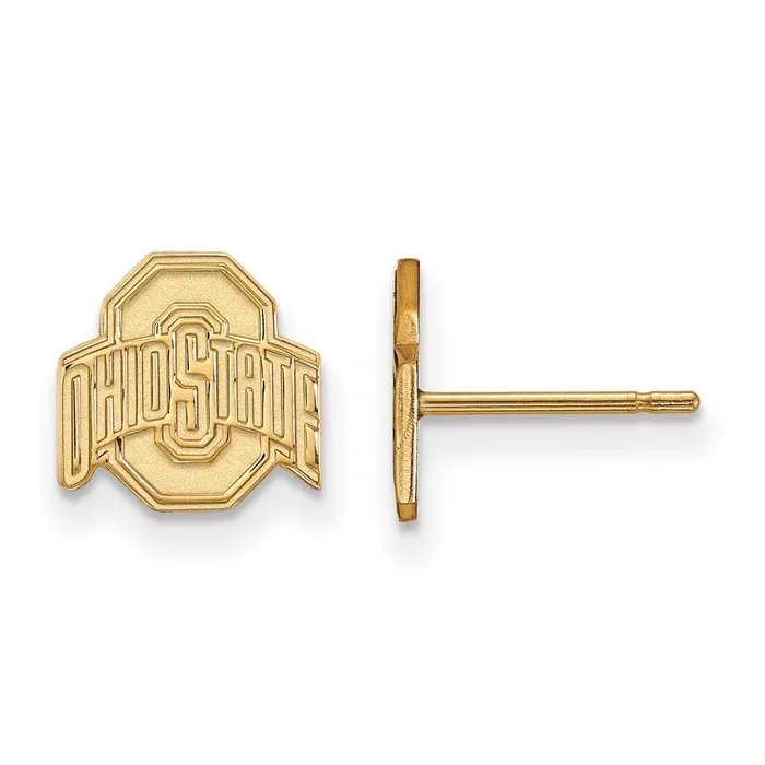 TreasureFineJewelers 10K Yellow Gold Ohio State University XS Post Earrings Earrings TreasureFineJewelers 10K Yellow Gold Ohio State University XS Post Earrings Earrings