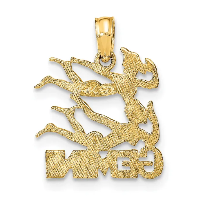 TreasureFineJewelers 14K GEMINI Charm Charm Necklaces