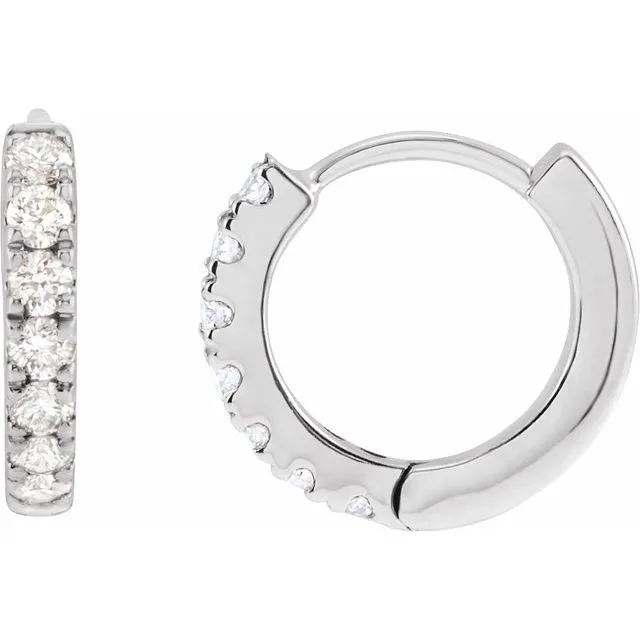 TreasureFineJewelers 14K White Gold 15 CTW LabGrown Diamond 10 mm Hoop Earrings Earrings TreasureFineJewelers 14K White Gold 15 CTW LabGrown Diamond 10 mm Hoop Earrings Earrings