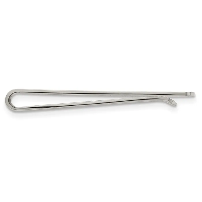 TreasureFineJewelers Bracelets Chisel Stainless Steel Polished Tie Bar Money Clip