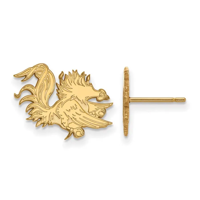 TreasureFineJewelers Earrings 10k Gold University of South Carolina Gamecock Small Post Earrings TreasureFineJewelers Earrings 10k Gold University of South Carolina Gamecock Small Post Earrings