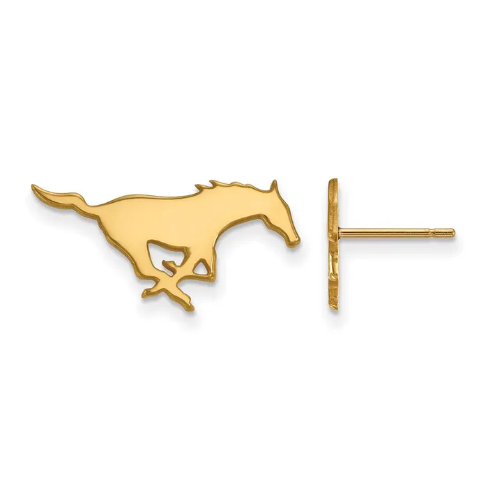 TreasureFineJewelers Earrings 10K Yellow Gold Southern Methodist University Small Post Earrings TreasureFineJewelers Earrings 10K Yellow Gold Southern Methodist University Small Post Earrings
