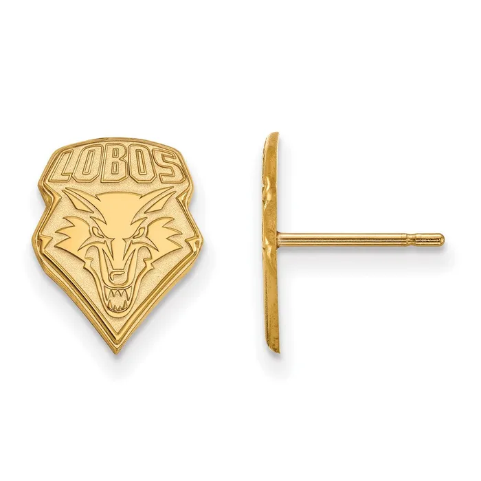 TreasureFineJewelers Earrings 10K Yellow Gold University of New Mexico Small Post Earrings TreasureFineJewelers Earrings 10K Yellow Gold University of New Mexico Small Post Earrings