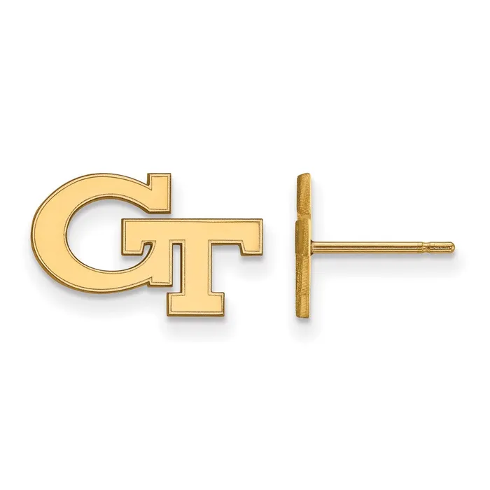 TreasureFineJewelers Earrings 14k Gold Georgia Institute of Technology GT Extra Small Post Earrings TreasureFineJewelers Earrings 14k Gold Georgia Institute of Technology GT Extra Small Post Earrings