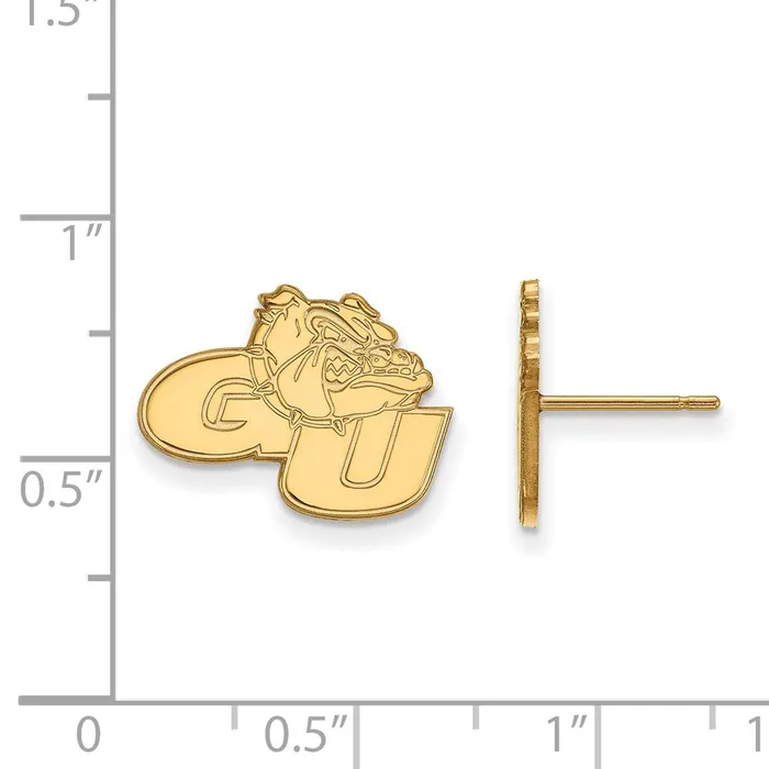 TreasureFineJewelers Earrings 14K Yellow Gold Gonzaga University Small Post Earrings