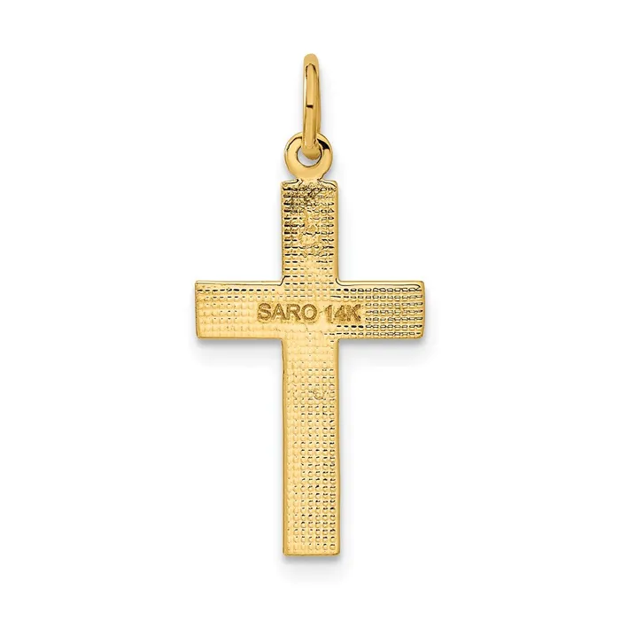 TreasureFineJewelers Necklaces 14k Diamondcut Cross Pendant