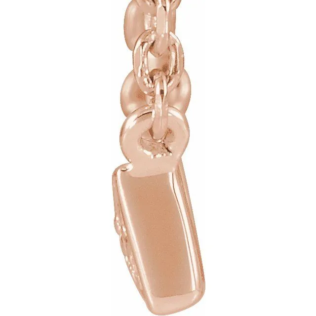 TreasureFineJewelers Necklaces 14K Rose Gold 05 CTW Natural Diamond Bar 18 Necklace