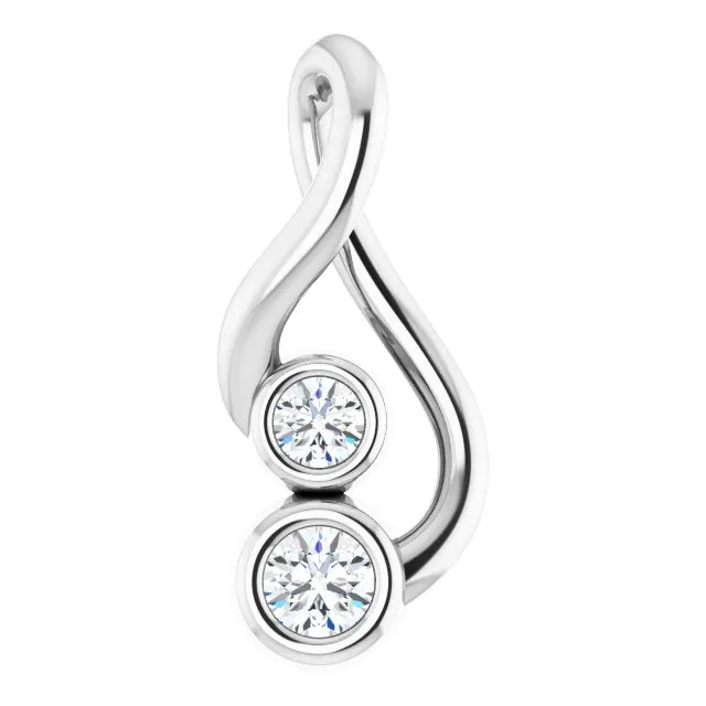TreasureFineJewelers Necklaces 14K White Gold 07 CTW Natural Diamond Hold You Forever Pendant TreasureFineJewelers Necklaces 14K White Gold 07 CTW Natural Diamond Hold You Forever Pendant