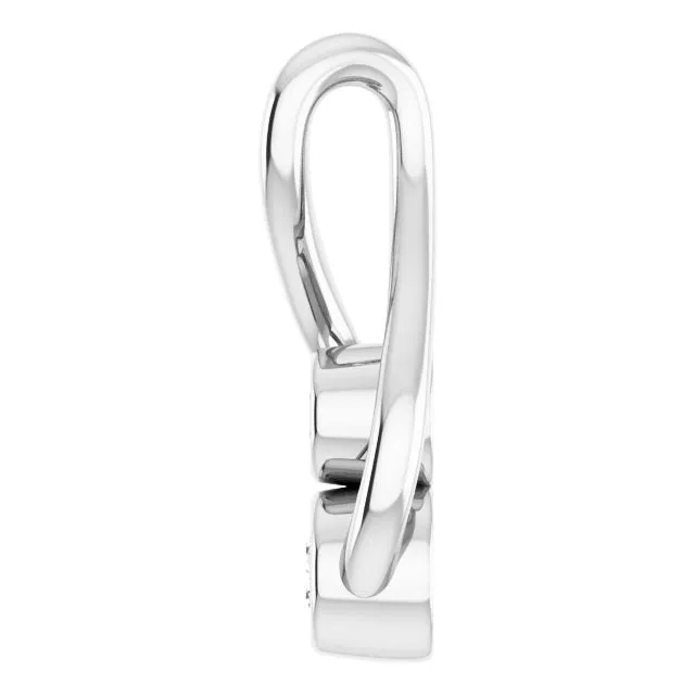 TreasureFineJewelers Necklaces 14K White Gold 07 CTW Natural Diamond Hold You Forever Pendant