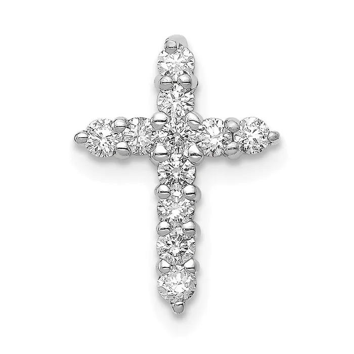 TreasureFineJewelers Necklaces 14k White Gold AA 13ct Diamond Cross Pendant TreasureFineJewelers Necklaces 14k White Gold AA 13ct Diamond Cross Pendant