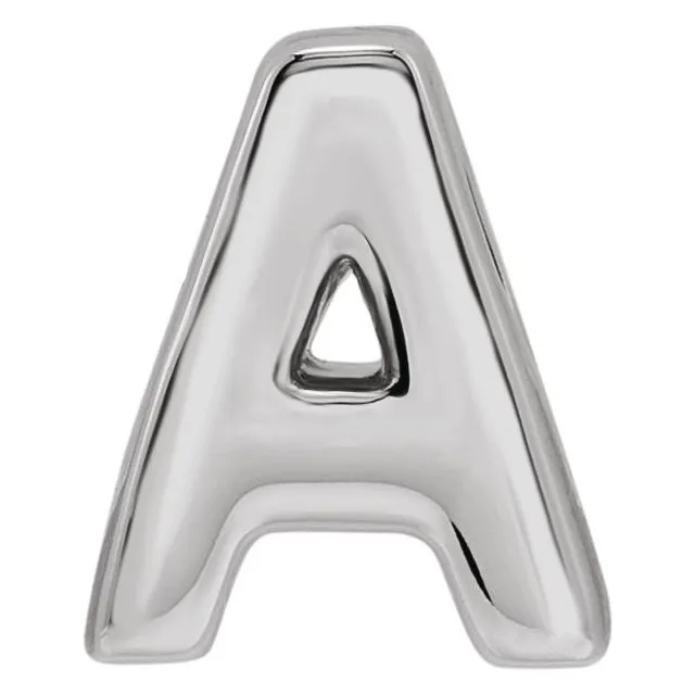 TreasureFineJewelers Necklaces 14K White Gold Block Initial A Slide Pendant TreasureFineJewelers Necklaces 14K White Gold Block Initial A Slide Pendant