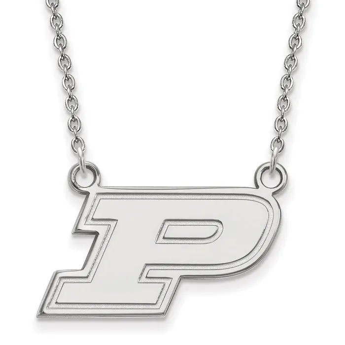 TreasureFineJewelers Necklaces 14K White Gold Purdue Small Pendant with Necklace TreasureFineJewelers Necklaces 14K White Gold Purdue Small Pendant with Necklace