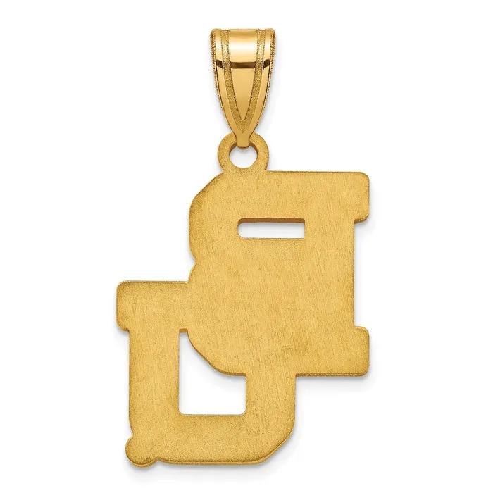 TreasureFineJewelers Necklaces Sterling Silver Goldplated Baylor University Bears Large Enameled Pendant