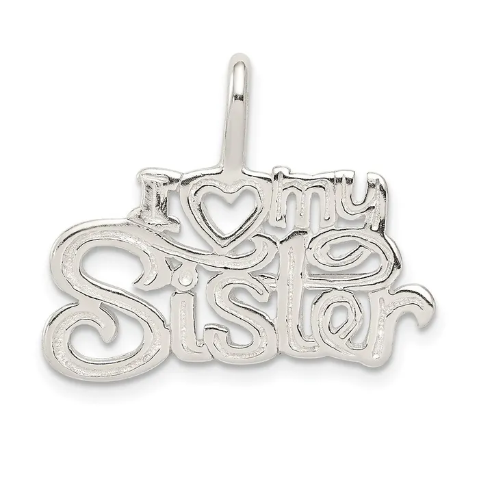 TreasureFineJewelers Necklaces Sterling Silver I heart my Sister Pendant