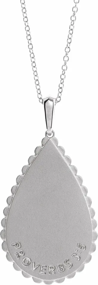 TreasureFineJewelers Necklaces Sterling Silver Trust in The Lord 1618 Necklace