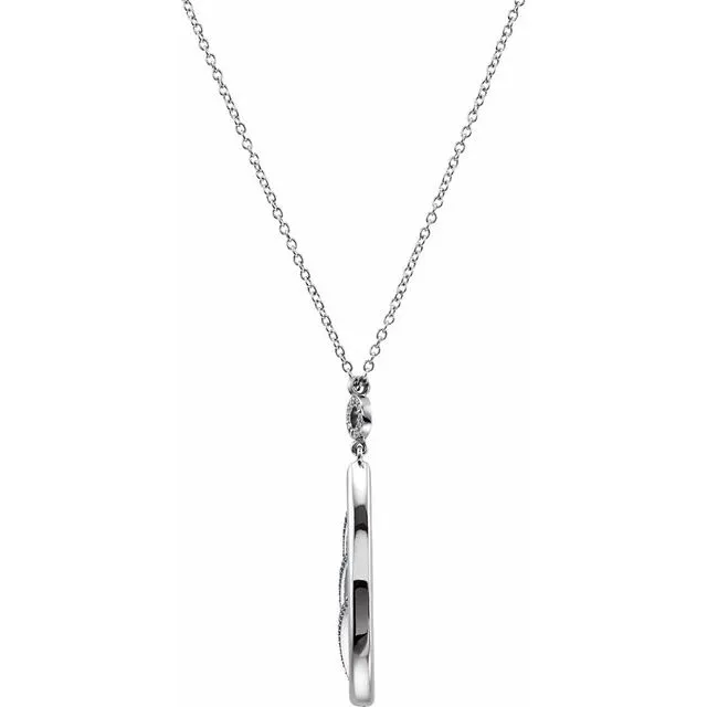 TreasureFineJewelers Platinum Blue White Sapphire 18 Necklace Necklaces