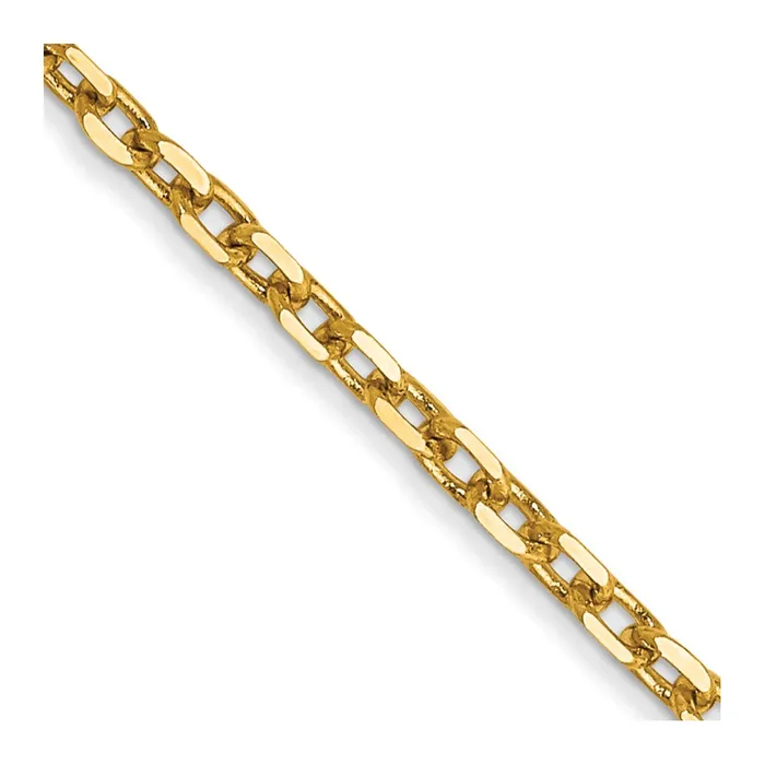 TreasureFineJewelers Rings 14k 18mm DC Round Open Link Cable Chain