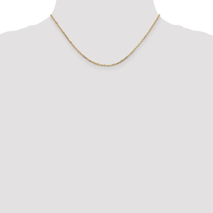 TreasureFineJewelers Rings 14k 18mm DC Round Open Link Cable Chain