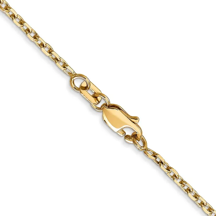 TreasureFineJewelers Rings 14k 18mm DC Round Open Link Cable Chain