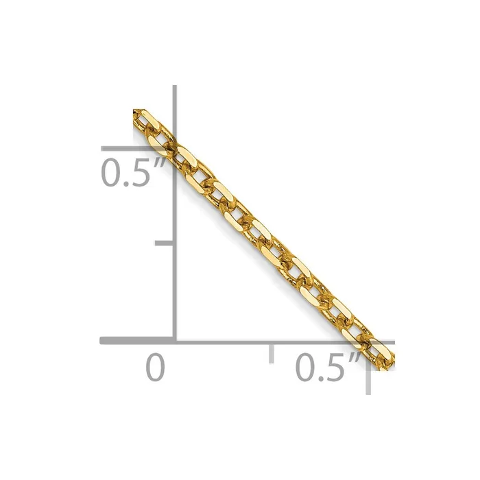 TreasureFineJewelers Rings 14k 18mm DC Round Open Link Cable Chain