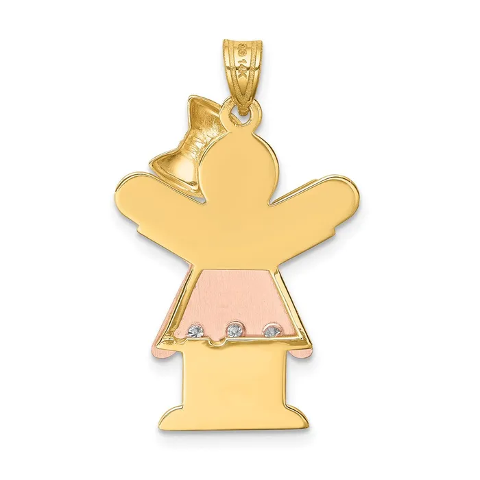 TreasureFineJewelers Rings 14k Twotone VS Diamond Kid Pendant
