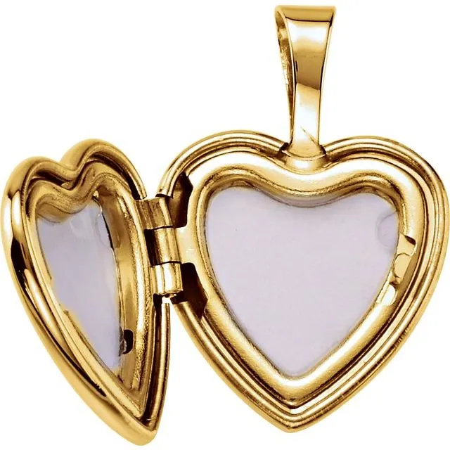 TreasureFineJewelers Rings 14K Yellow GoldPlated Sterling Silver Heart Cross Locket