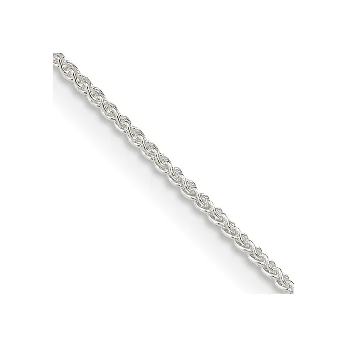 TreasureFineJewelers Rings Sterling Silver 1mm Round Spiga Chain
