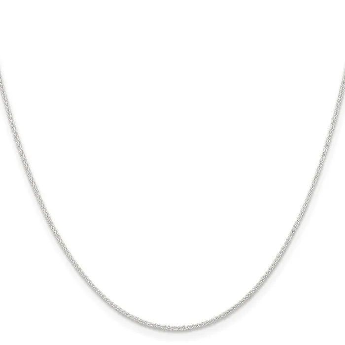 TreasureFineJewelers Rings Sterling Silver 1mm Round Spiga Chain