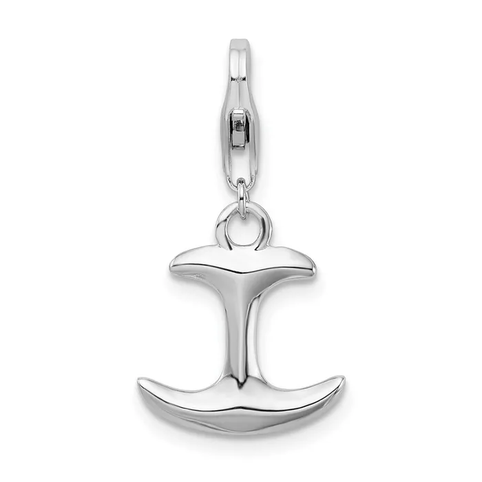 TreasureFineJewelers Rings Sterling Silver Amore La Vita Rhodiumplated 3D Polished Anchor Charm TreasureFineJewelers Rings Sterling Silver Amore La Vita Rhodiumplated 3D Polished Anchor Charm