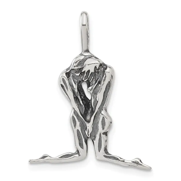 TreasureFineJewelers Rings Sterling Silver Antiqued Man Woman Charm