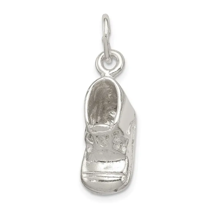TreasureFineJewelers Rings Sterling Silver Baby Shoe Charm