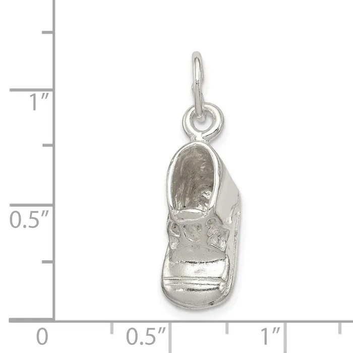 TreasureFineJewelers Rings Sterling Silver Baby Shoe Charm