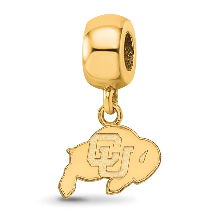 TreasureFineJewelers Rings Sterling Silver Goldplated LogoArt University of Colorado Buffalo Extra Small Dangle Bead Charm TreasureFineJewelers Rings Sterling Silver Goldplated LogoArt University of Colorado Buffalo Extra Small Dangle Bead Charm