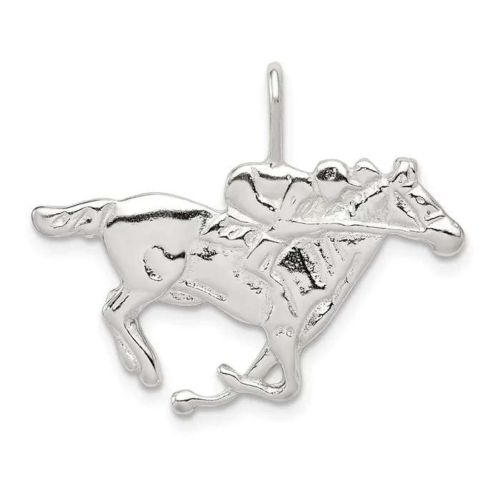 TreasureFineJewelers Rings Sterling Silver Race Horse Charm